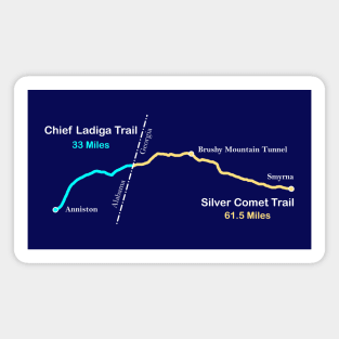 Silver Comet and Chief Ladiga Rail Trail Magnet